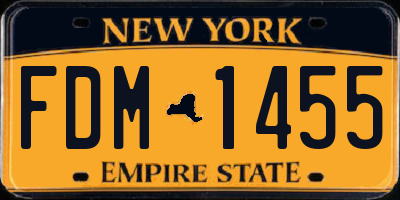 NY license plate FDM1455