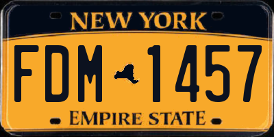 NY license plate FDM1457