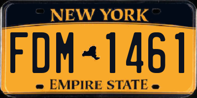 NY license plate FDM1461