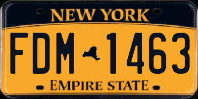 NY license plate FDM1463
