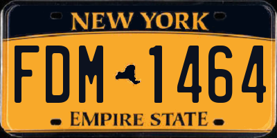 NY license plate FDM1464