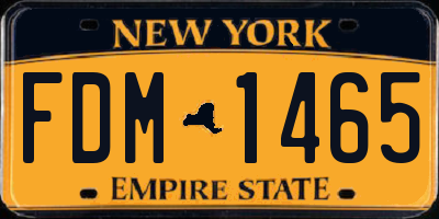 NY license plate FDM1465