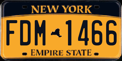 NY license plate FDM1466