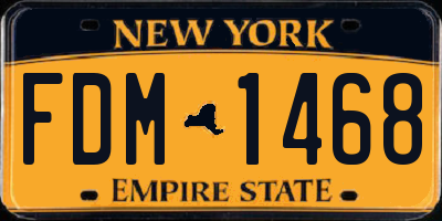 NY license plate FDM1468