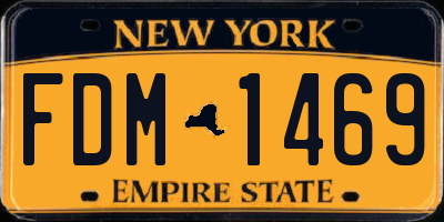 NY license plate FDM1469