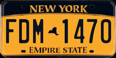 NY license plate FDM1470