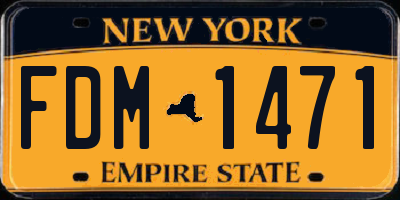 NY license plate FDM1471