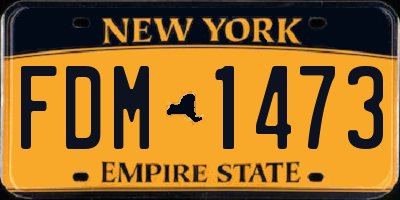 NY license plate FDM1473