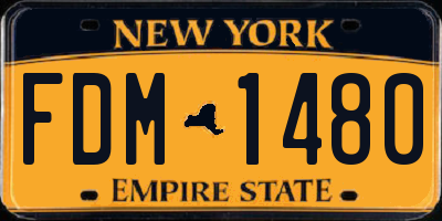 NY license plate FDM1480