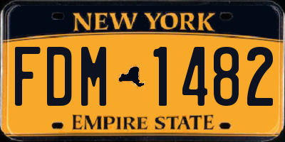 NY license plate FDM1482