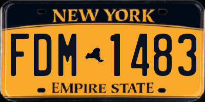 NY license plate FDM1483