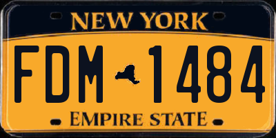 NY license plate FDM1484