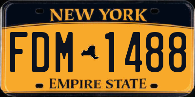 NY license plate FDM1488