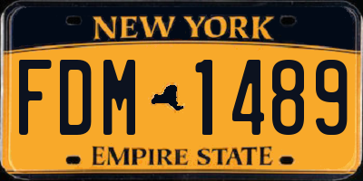 NY license plate FDM1489