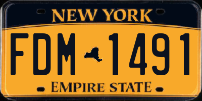 NY license plate FDM1491