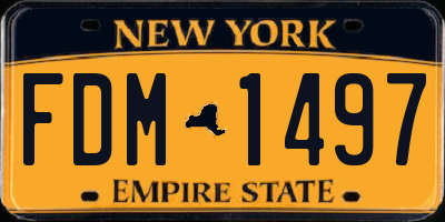 NY license plate FDM1497