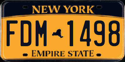 NY license plate FDM1498