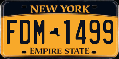 NY license plate FDM1499