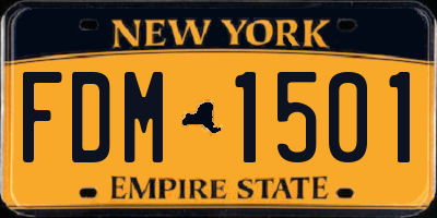 NY license plate FDM1501