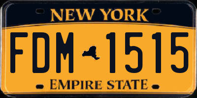 NY license plate FDM1515