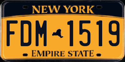 NY license plate FDM1519