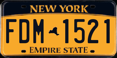 NY license plate FDM1521