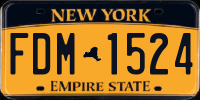 NY license plate FDM1524