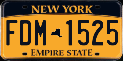 NY license plate FDM1525