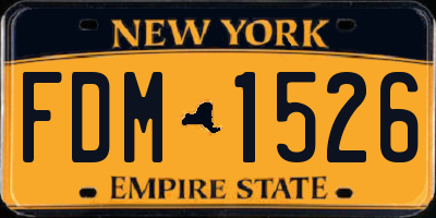 NY license plate FDM1526