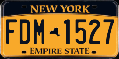 NY license plate FDM1527
