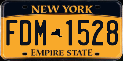 NY license plate FDM1528