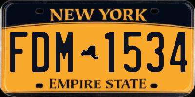 NY license plate FDM1534