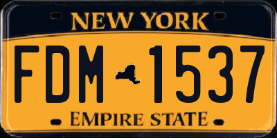 NY license plate FDM1537