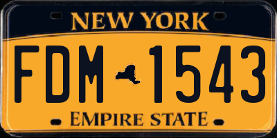 NY license plate FDM1543