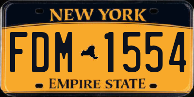 NY license plate FDM1554