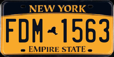 NY license plate FDM1563