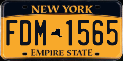 NY license plate FDM1565