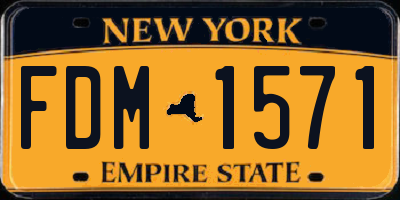 NY license plate FDM1571
