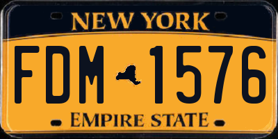 NY license plate FDM1576