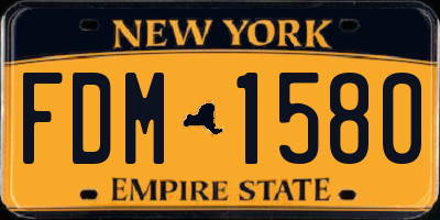 NY license plate FDM1580