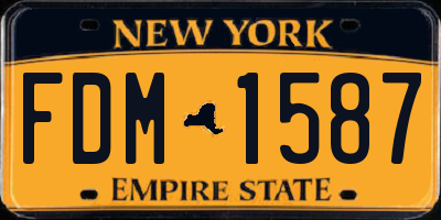 NY license plate FDM1587