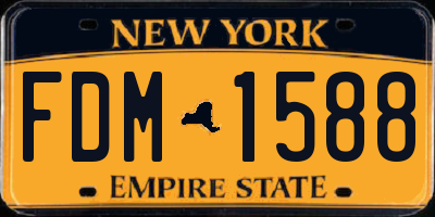 NY license plate FDM1588