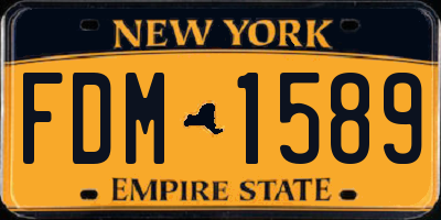 NY license plate FDM1589