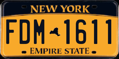 NY license plate FDM1611