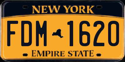 NY license plate FDM1620