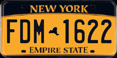 NY license plate FDM1622