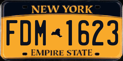 NY license plate FDM1623