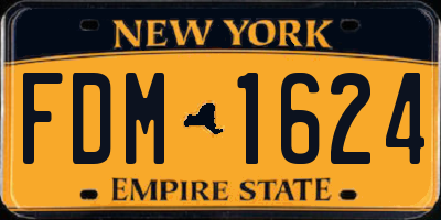 NY license plate FDM1624