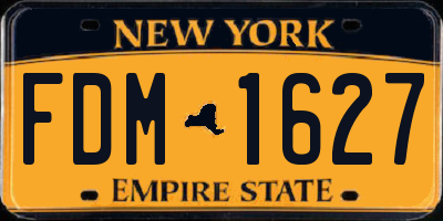 NY license plate FDM1627