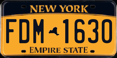 NY license plate FDM1630